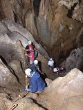 00395-1942 Handline traverse in Racer Cave - Photo by GKS